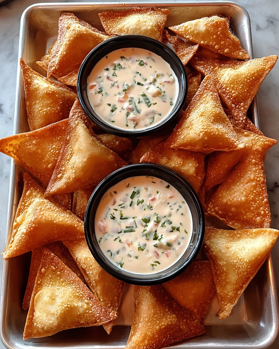 Nacho Triangles with Salsa-Ranch Dipping Sauce Recipe - Recipe Image