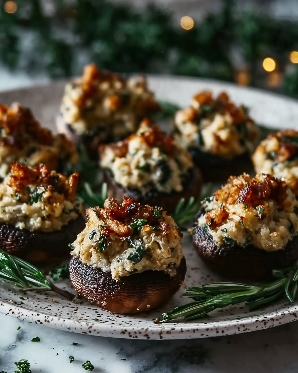 Best Christmas Stuffed Mushrooms Recipe - Recipe Image