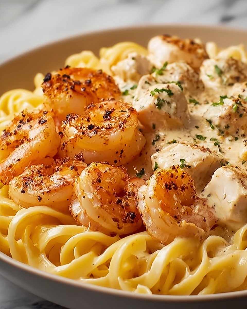 Creamy Cajun Shrimp and Chicken Pasta Recipe - Recipe Image