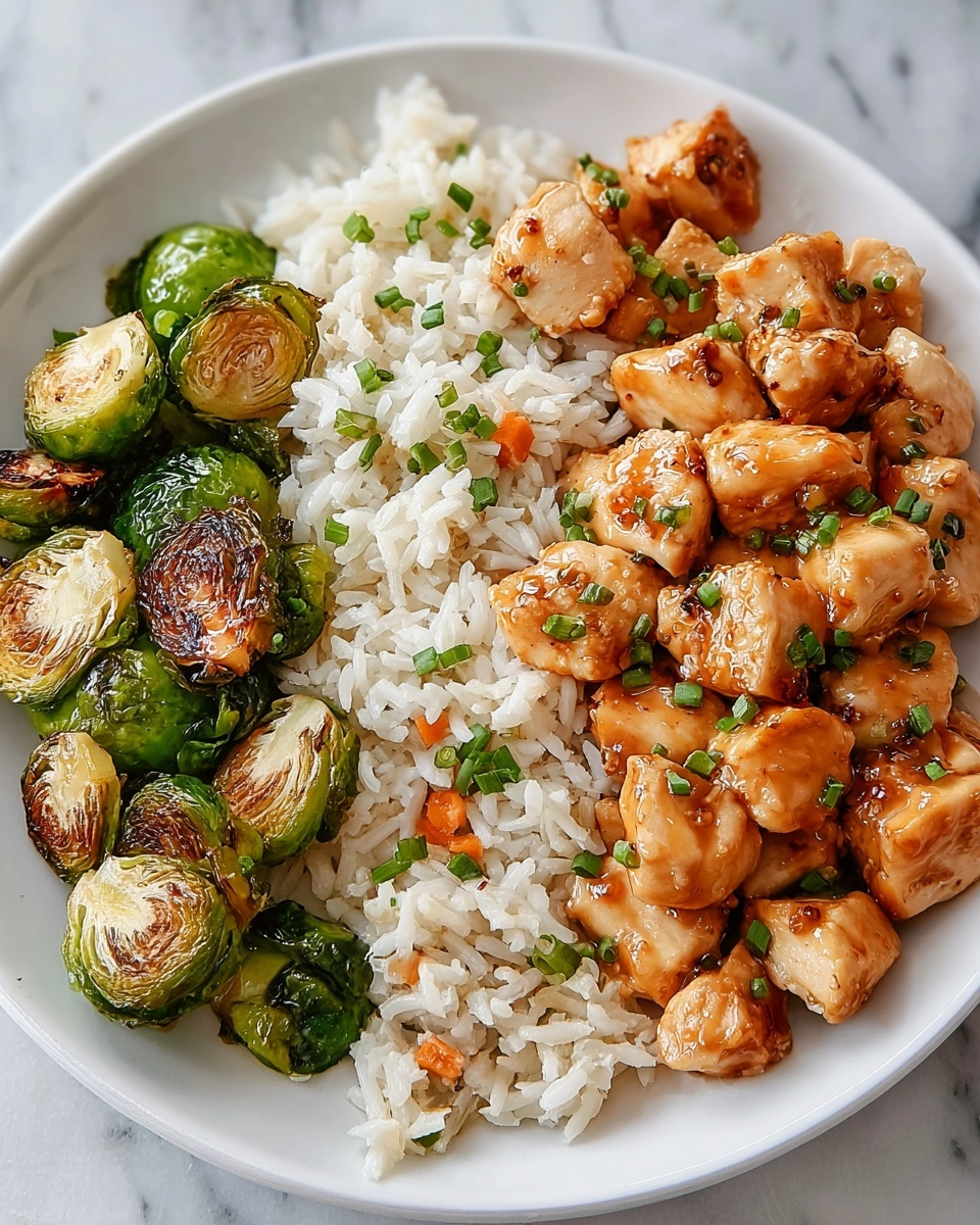 Air Fryer Sweet Chili Chicken and Brussels Sprouts Recipe - Recipe Image