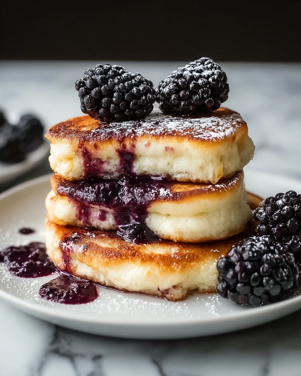Cream Cheese Stuffed Blackberry Compote French Toast Recipe - Recipe Image