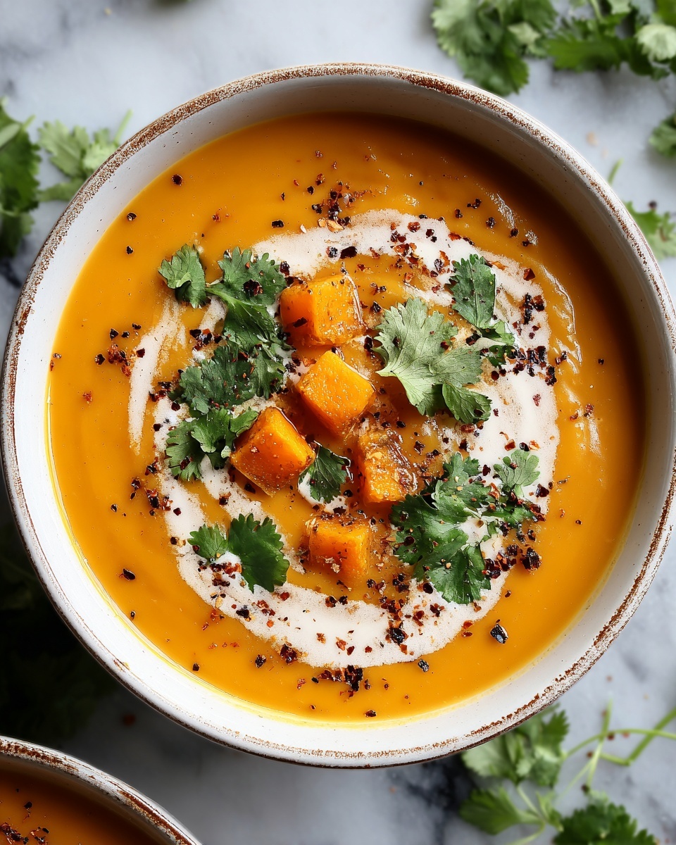 Spiced Butternut Squash and Sweet Potato Soup Recipe - Recipe Image