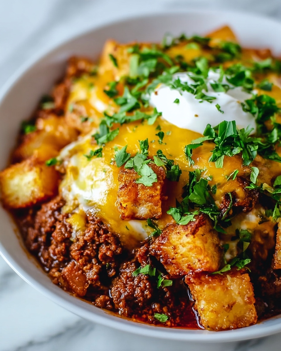 Cheesy One Pot Cowboy Casserole Recipe - Recipe Image