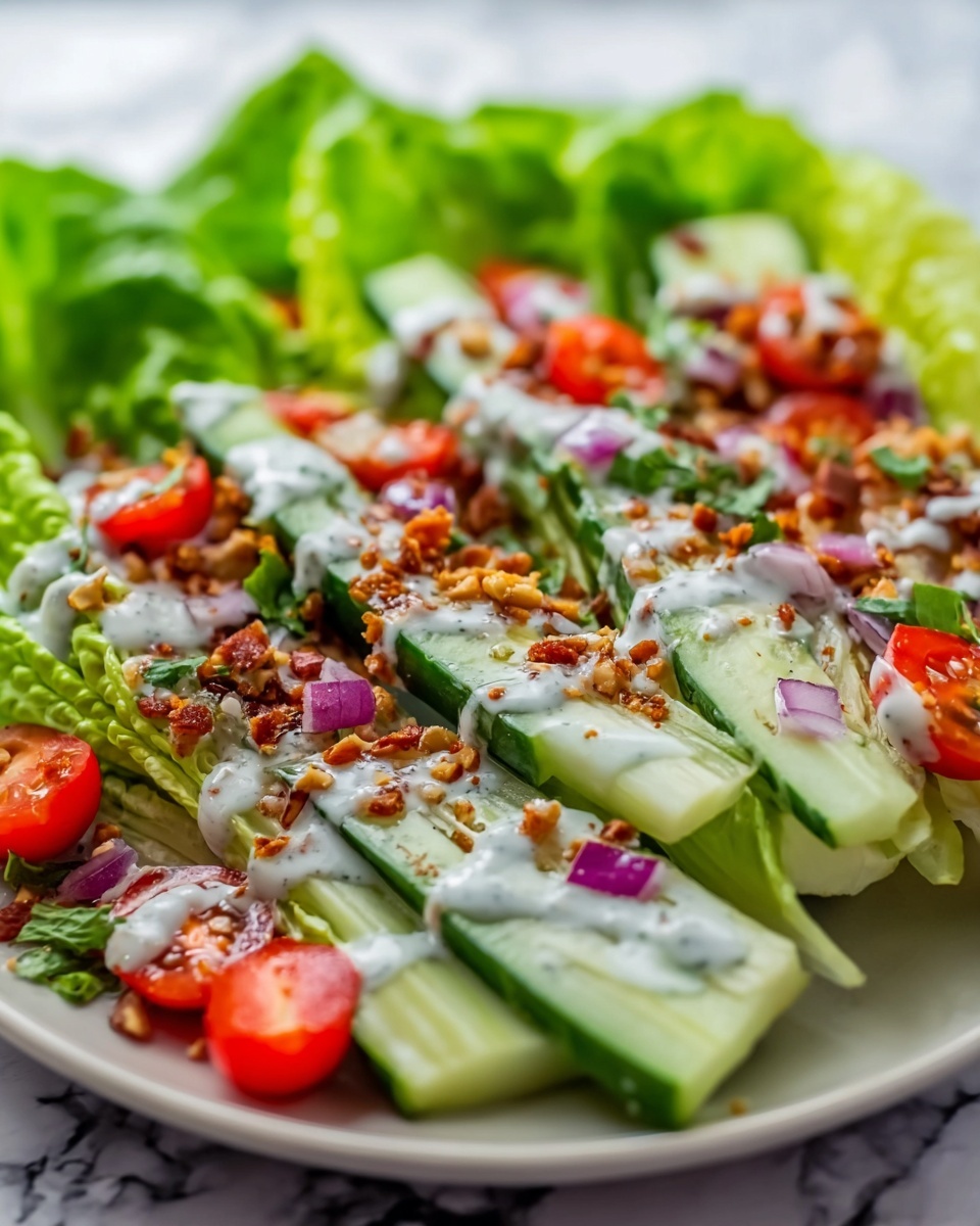 Cos Wedge Salad with Blue Cheese Dressing and Crispy Chicken Recipe - Recipe Image