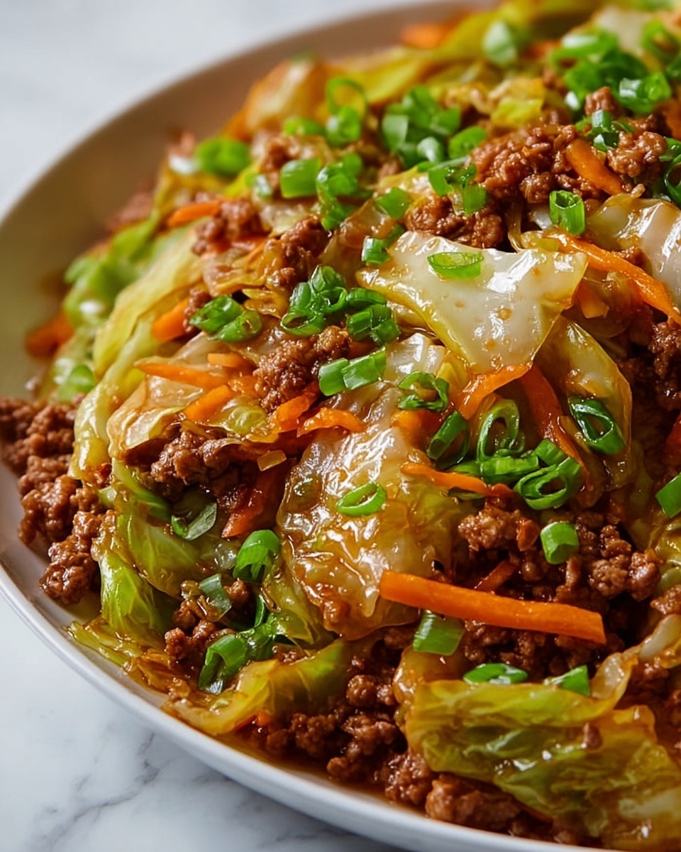 Chinese Ground Beef & Cabbage Stir Fry Recipe - Recipe Image