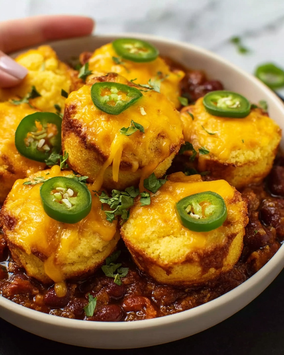 Chili and Jalapeño Cheddar Cornbread Minis Recipe - Recipe Image