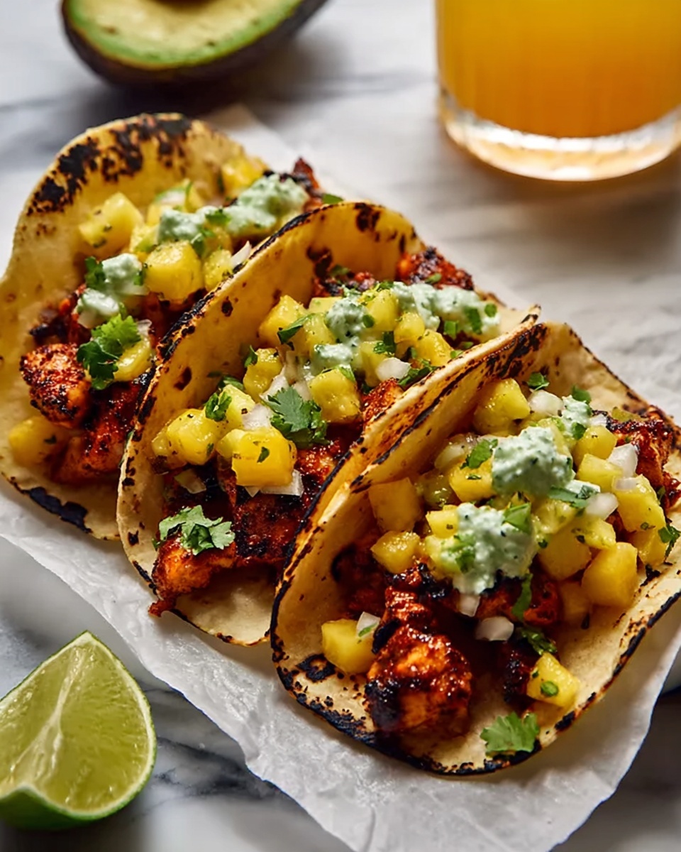 Crispy BBQ Salmon Tacos with Avocado Mango Salsa and Jalapeño Recipe - Recipe Image