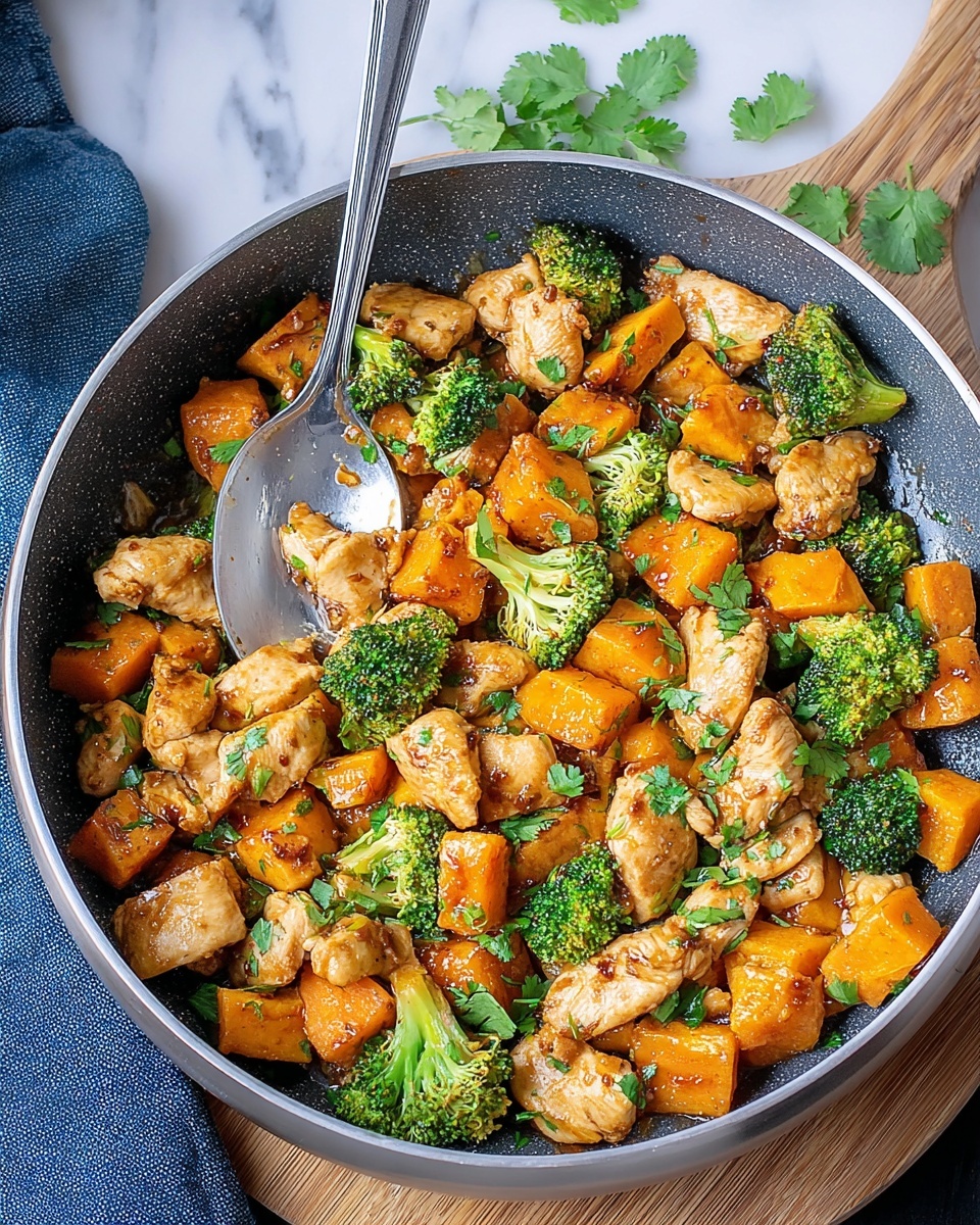 One-Pan Honey BBQ Chicken & Sweet Potatoes Recipe - Recipe Image