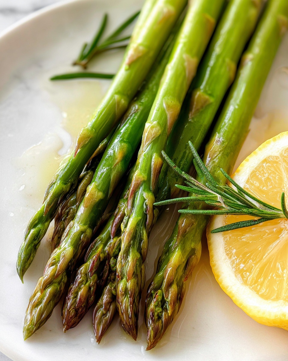 Lemon Asparagus with Rosemary and Garlic Recipe - Recipe Image