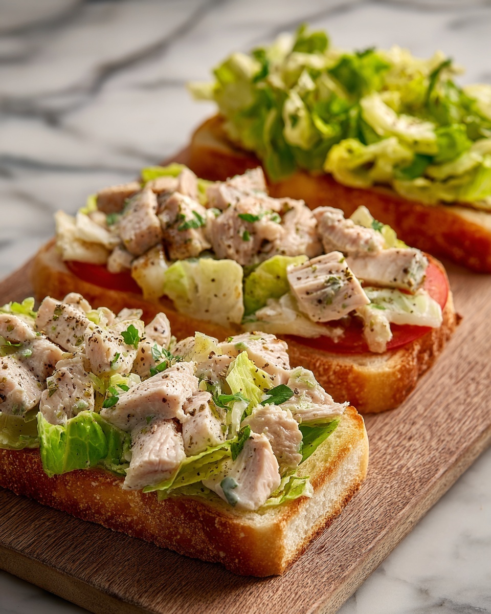Chopped Chicken Caesar Salad Sandwiches Recipe - Recipe Image