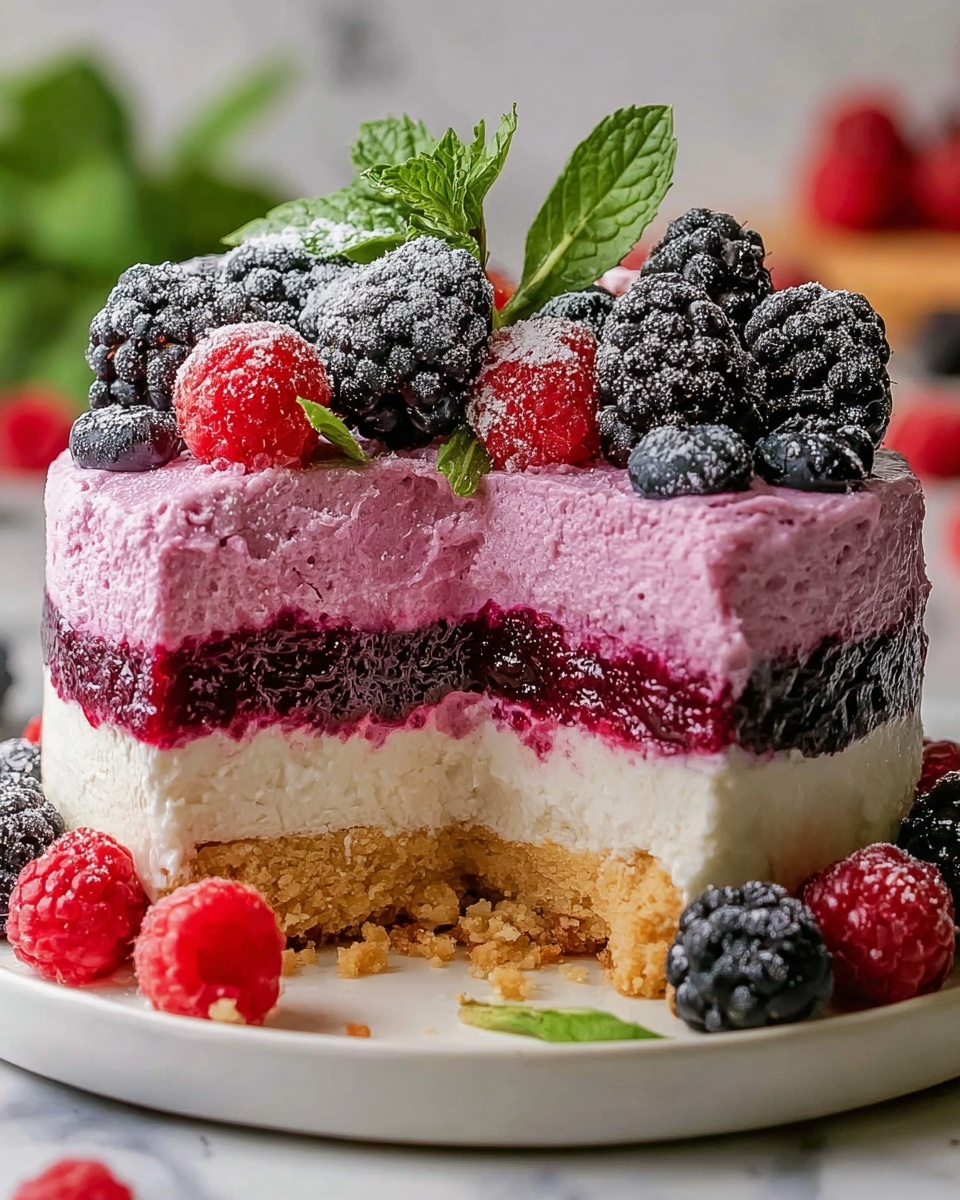 Berry Cream Cheese Cake Recipe - Recipe Image