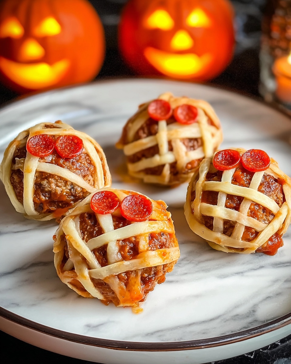 Halloween Mummy Meatballs Recipe - Recipe Image