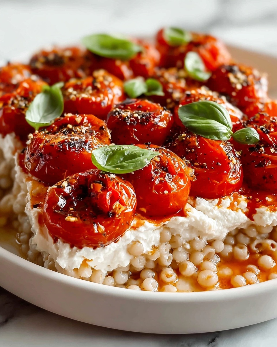 Roasted Tomato & Stracciatella Acini di Pepe Recipe - Recipe Image