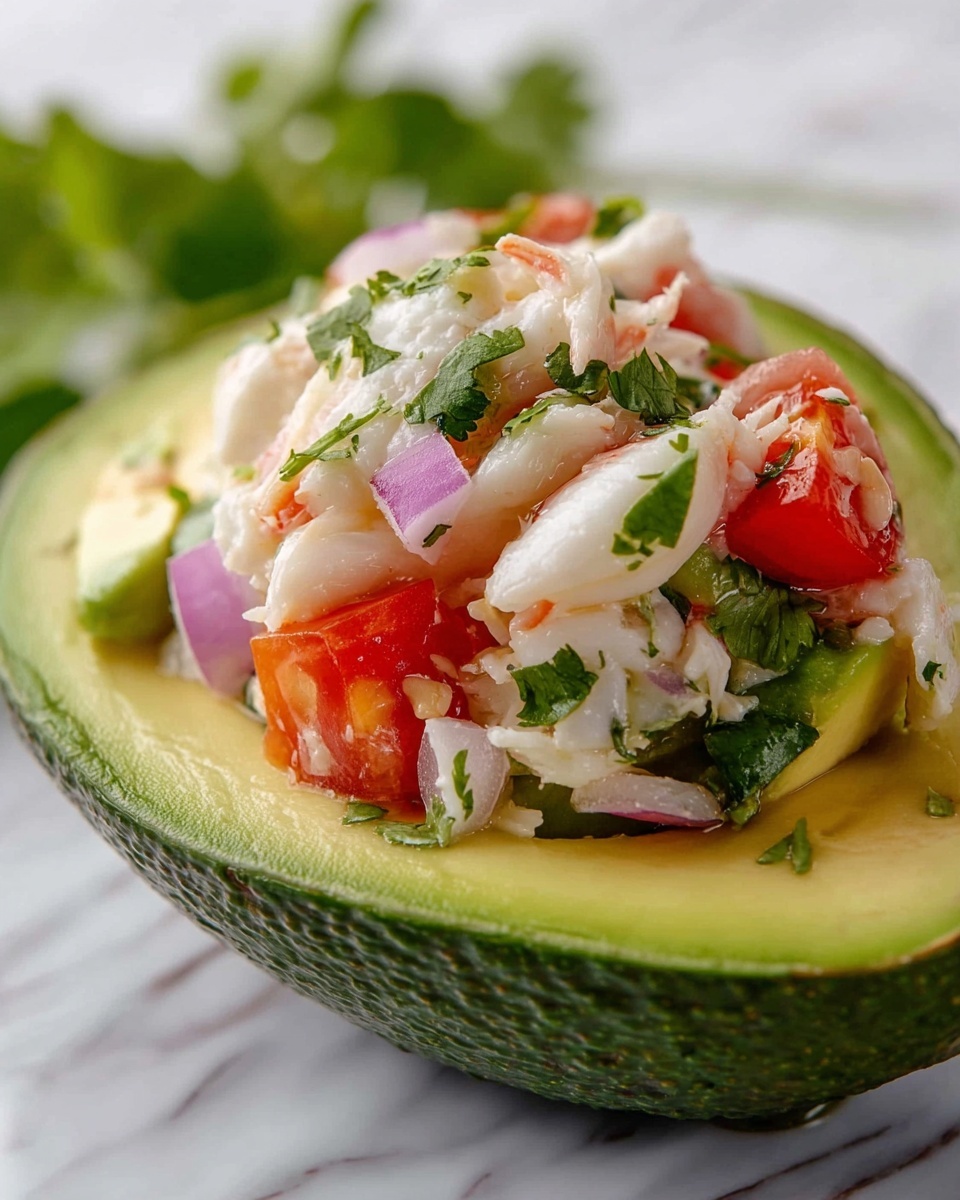 Crab Stuffed Avocados Recipe - Recipe Image
