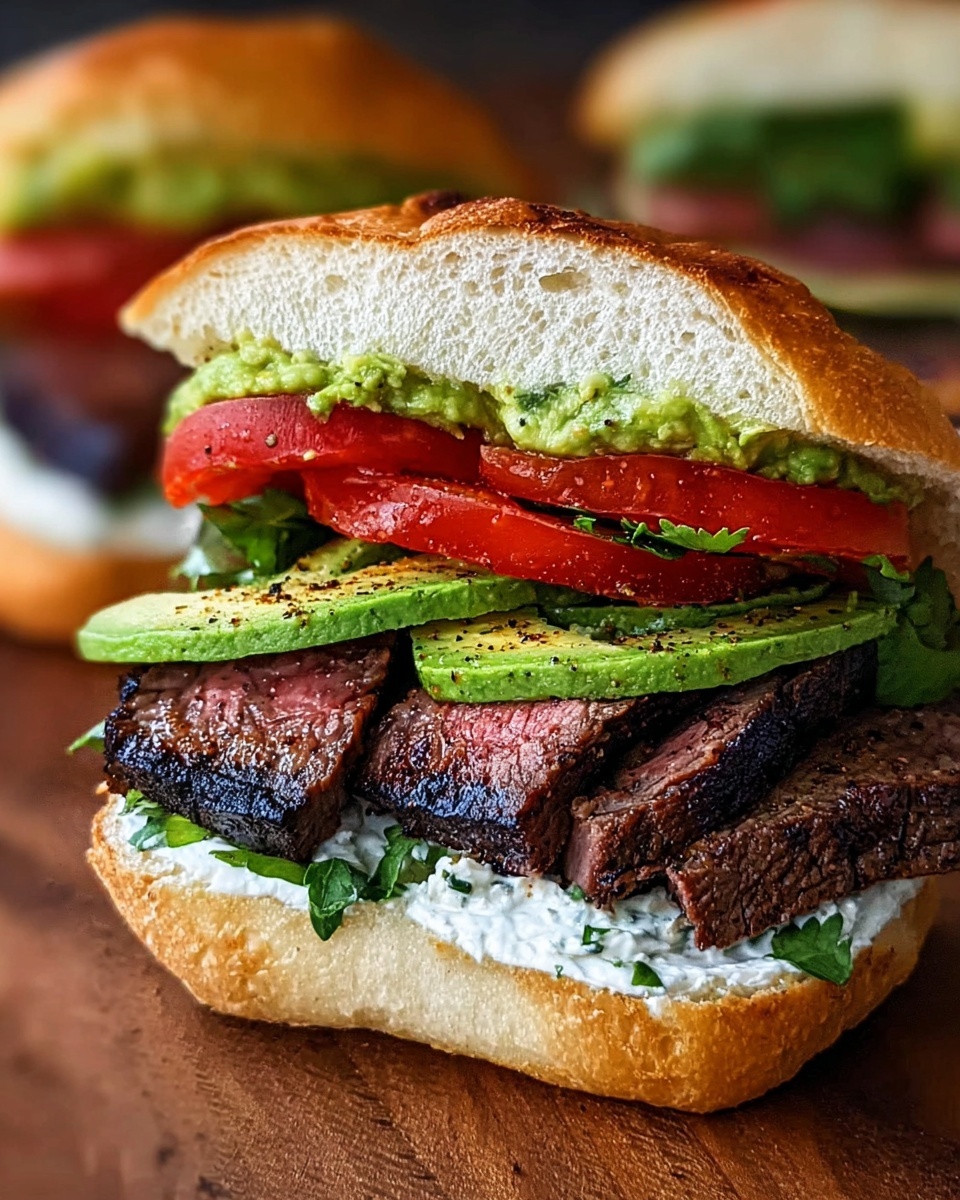 Grilled Steak & Avocado Sandwich Recipe - Recipe Image