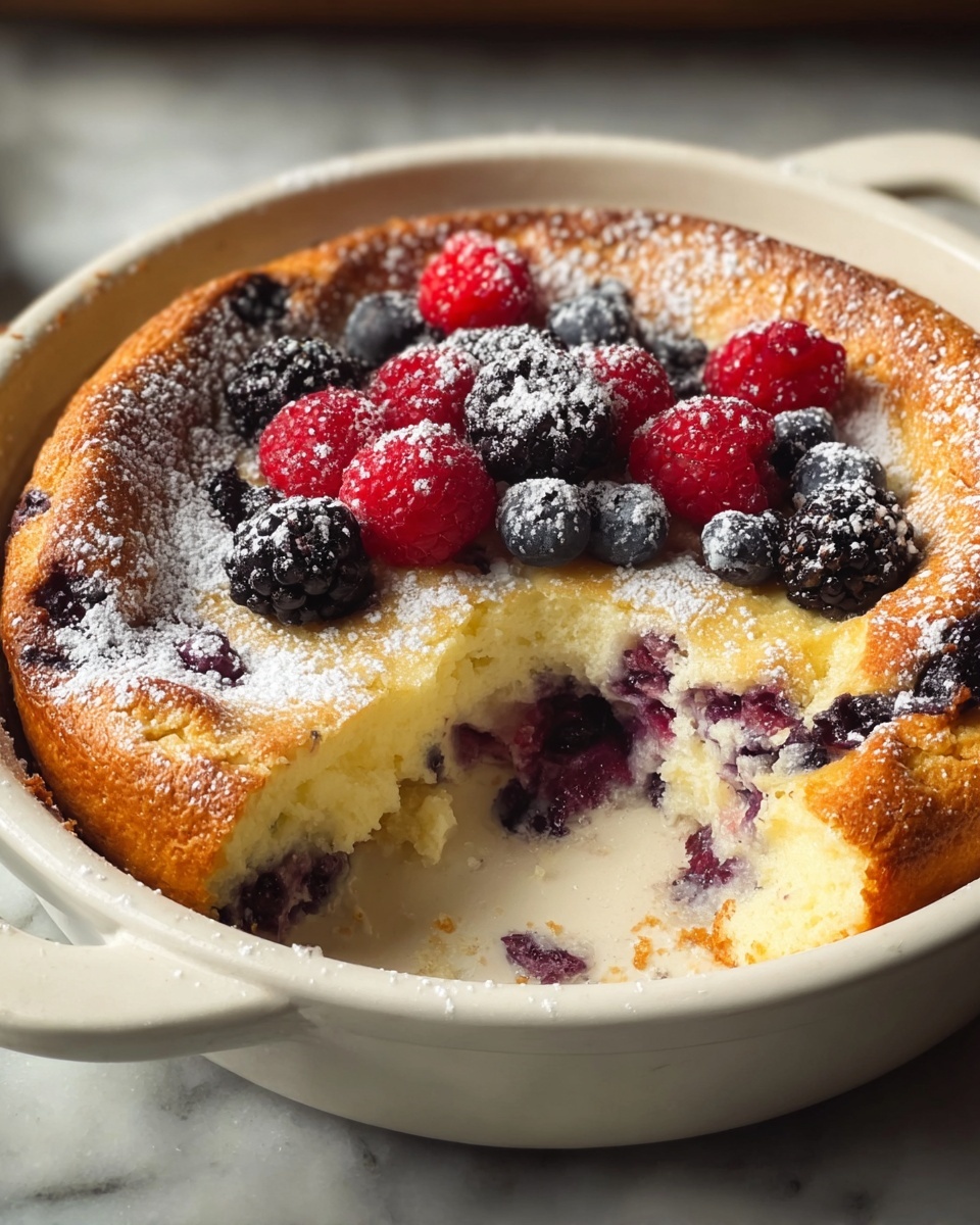 Berries & Cream Stuffed French Toast Casserole Recipe - Recipe Image