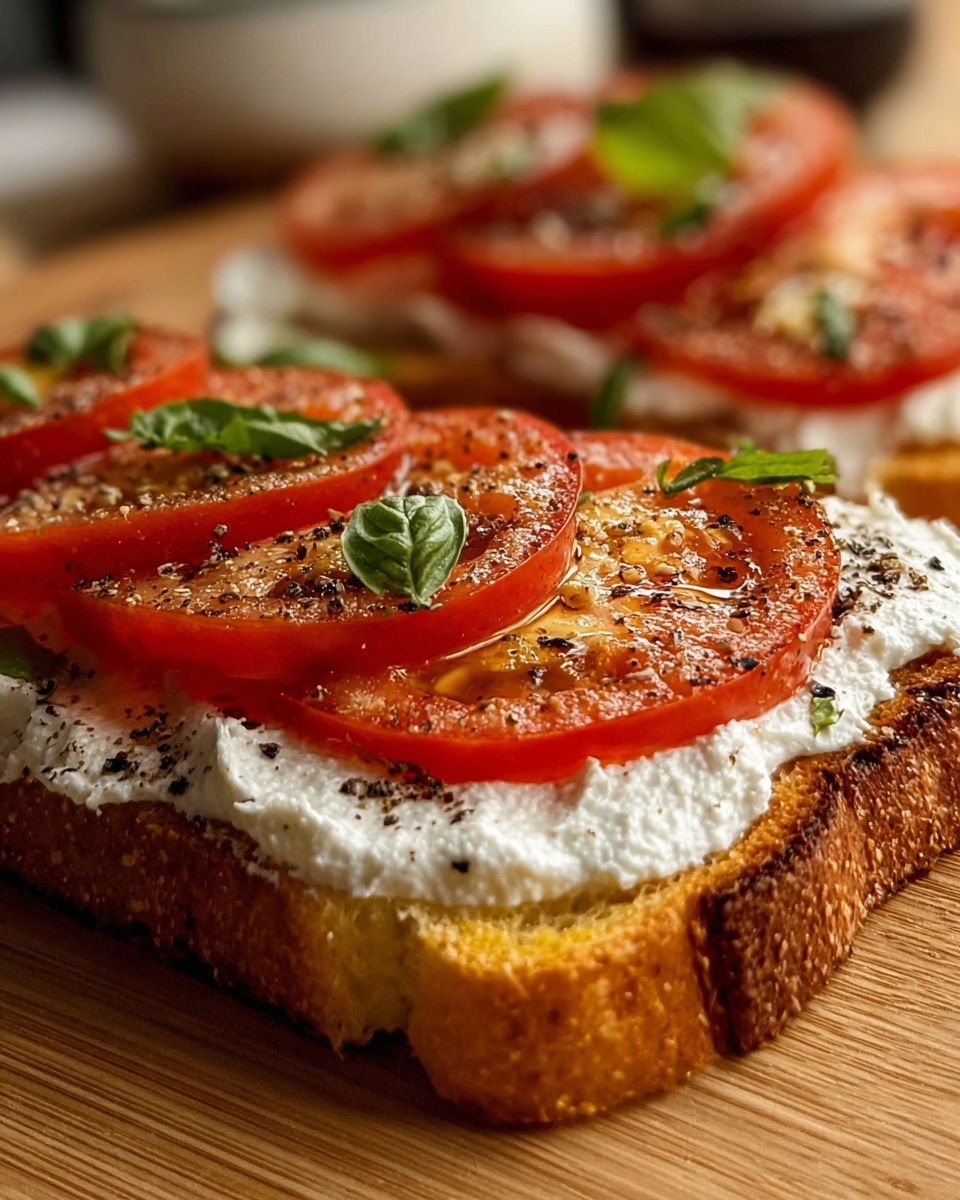 Ricotta and Cherry Tomato Sourdough Toast Recipe - Recipe Image