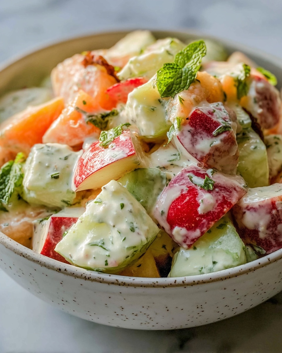 Creamy Honeycrisp Apple Salad with Cranberries and Pecans Recipe - Recipe Image