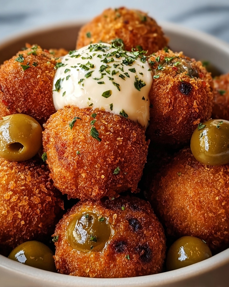Fried Olives with Garlic Aioli Recipe - Recipe Image