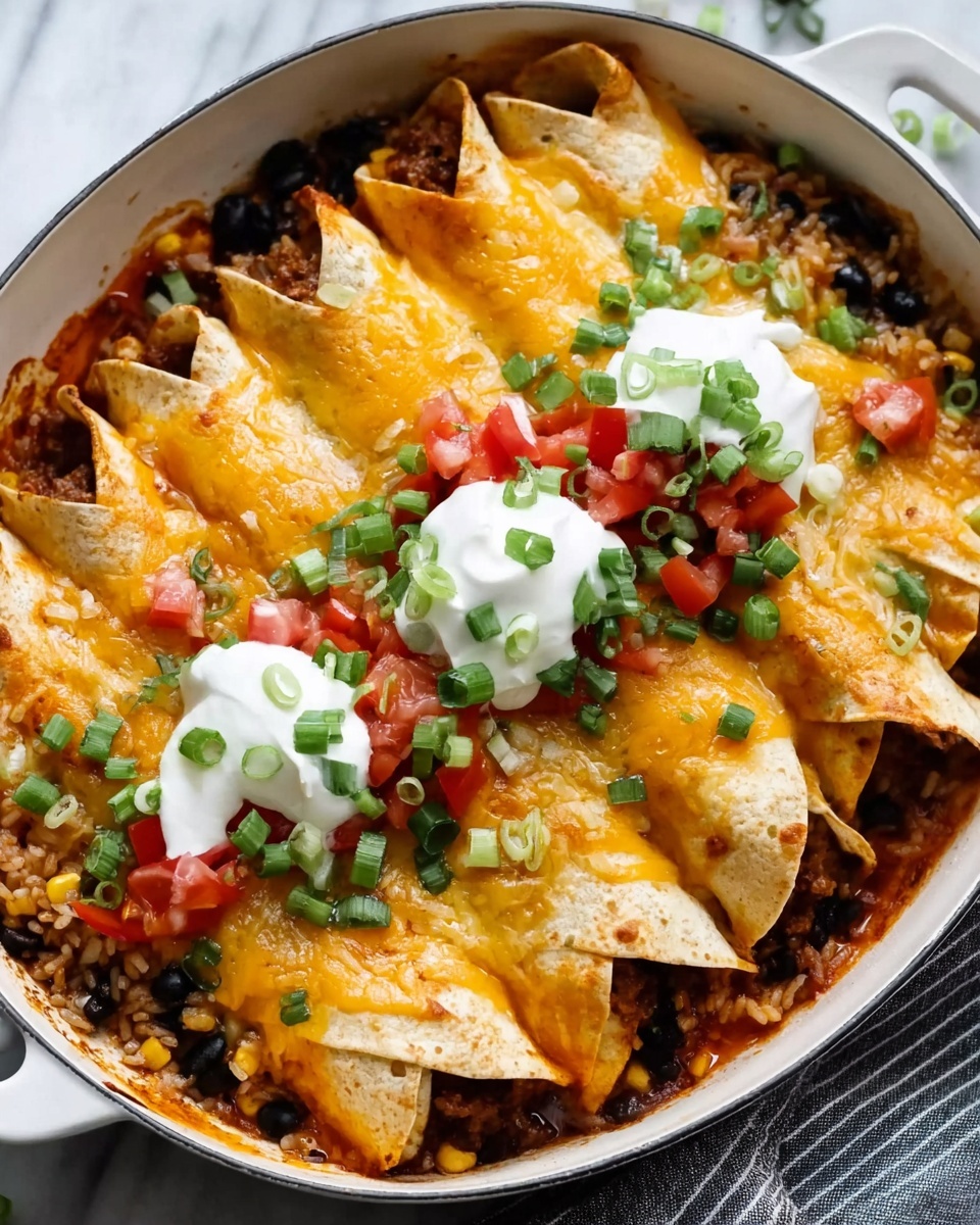 Beef Skillet Enchiladas (Easy One-Pan Recipe) Recipe - Recipe Image