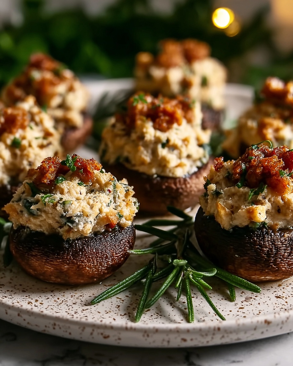 Best Christmas Stuffed Mushrooms Recipe - Recipe Image