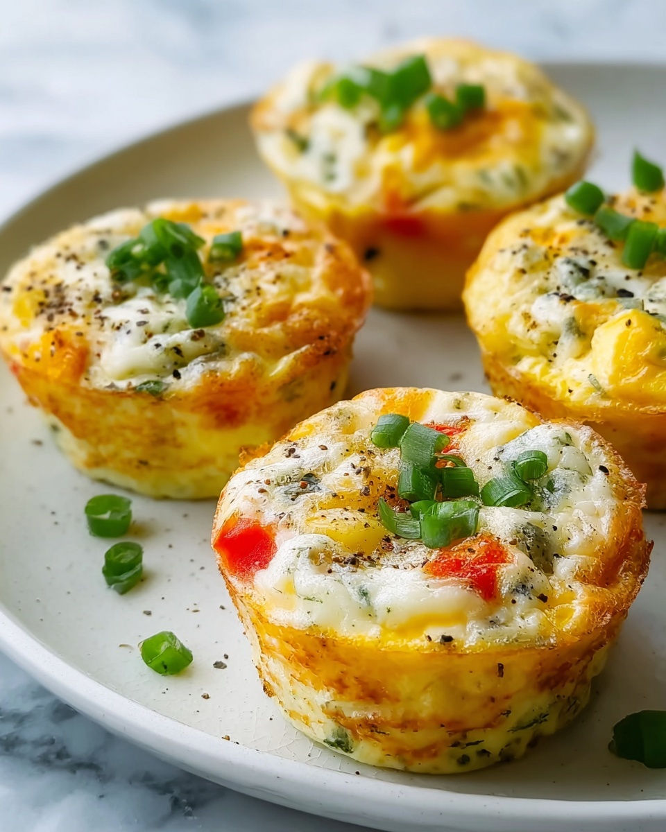Egg White Muffins with Spinach, Bell Peppers, Onions, and Feta Recipe - Recipe Image