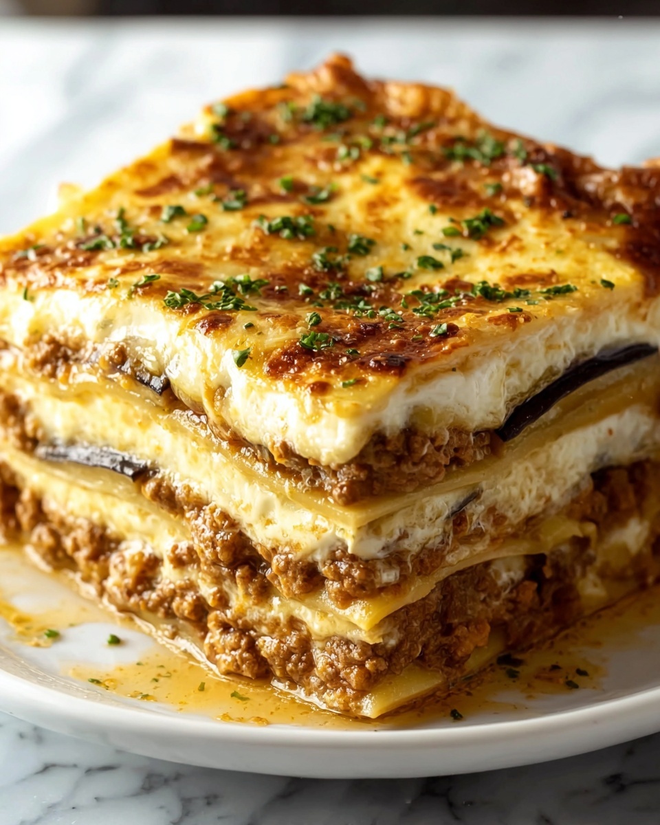 Classic Greek Eggplant Moussaka Recipe - Recipe Image