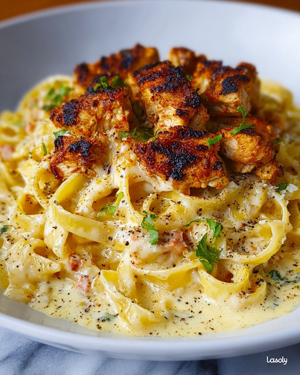 Cajun Chicken Fettuccine Alfredo Recipe - Recipe Image
