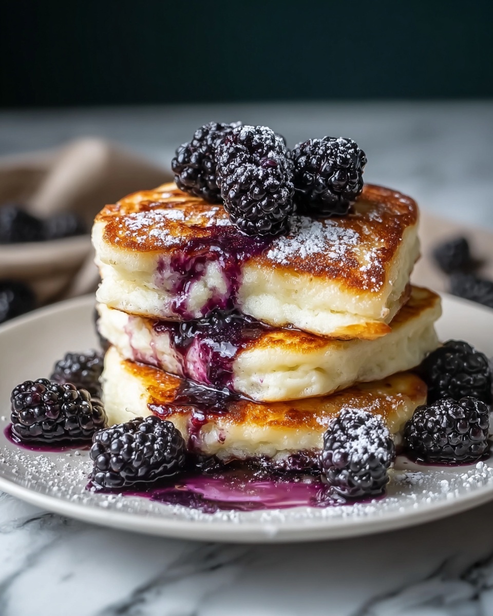 Cream Cheese Stuffed Blackberry Compote French Toast Recipe - Recipe Image