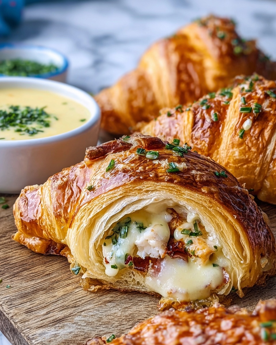 Buttery Garlic Baked Croissants with Turkey & Havarti Recipe - Recipe Image