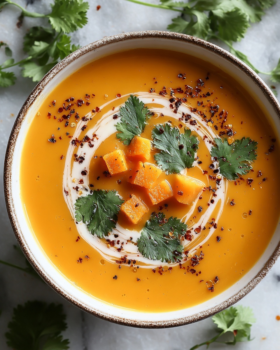 Spiced Butternut Squash and Sweet Potato Soup Recipe - Recipe Image