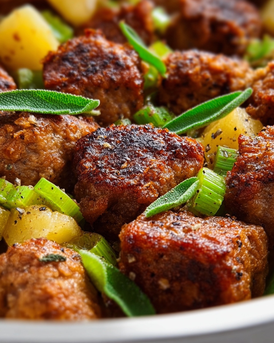 Vegan Sausage Stuffing with Sage Recipe - Recipe Image