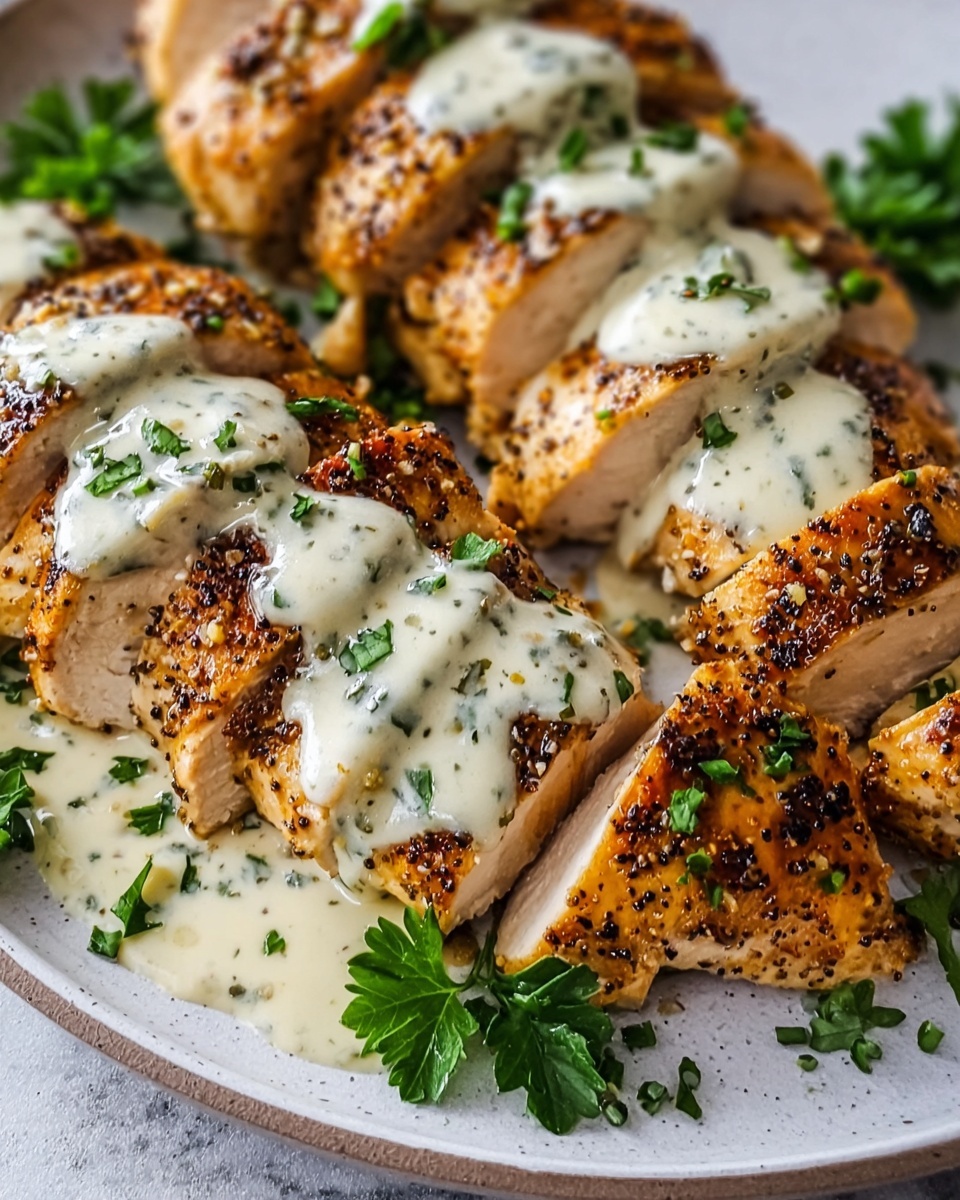 Juicy Baked Caesar Chicken with Parmesan Sauce Recipe - Recipe Image