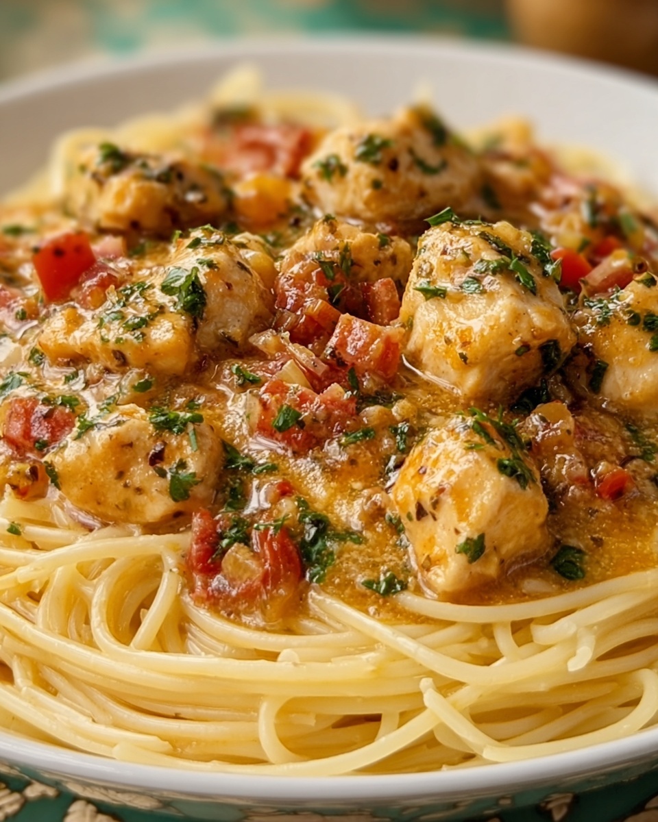 Monterey Chicken Spaghetti: A Cheesy Delight with a Crunchy Topping Recipe - Recipe Image