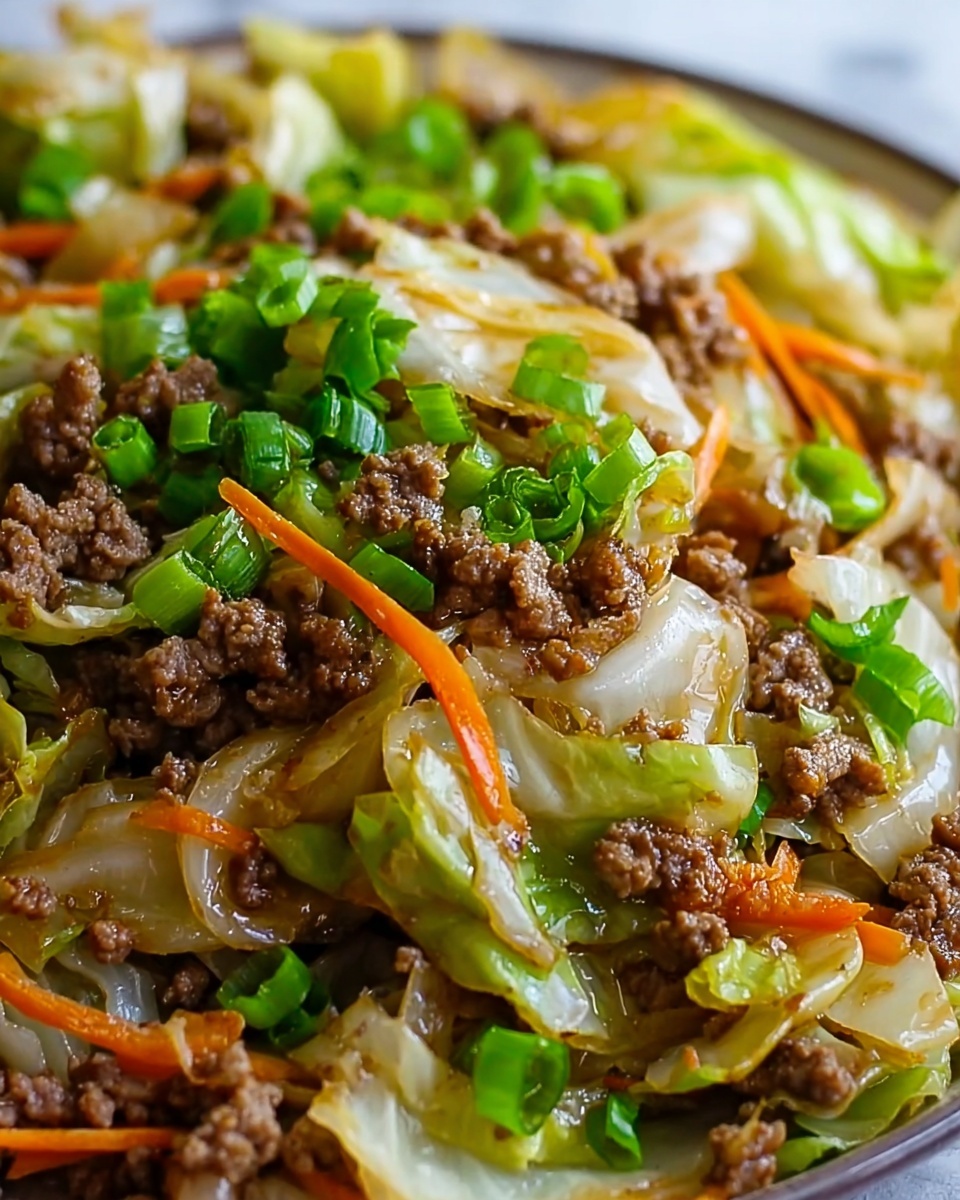 Chinese Ground Beef & Cabbage Stir Fry Recipe - Recipe Image