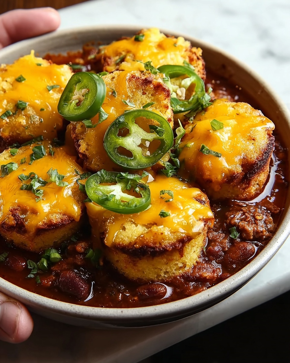 Chili and Jalapeño Cheddar Cornbread Minis Recipe - Recipe Image