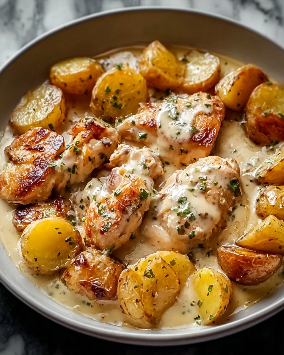 Garlic Parmesan Crockpot Chicken and Potatoes Recipe - Recipe Image