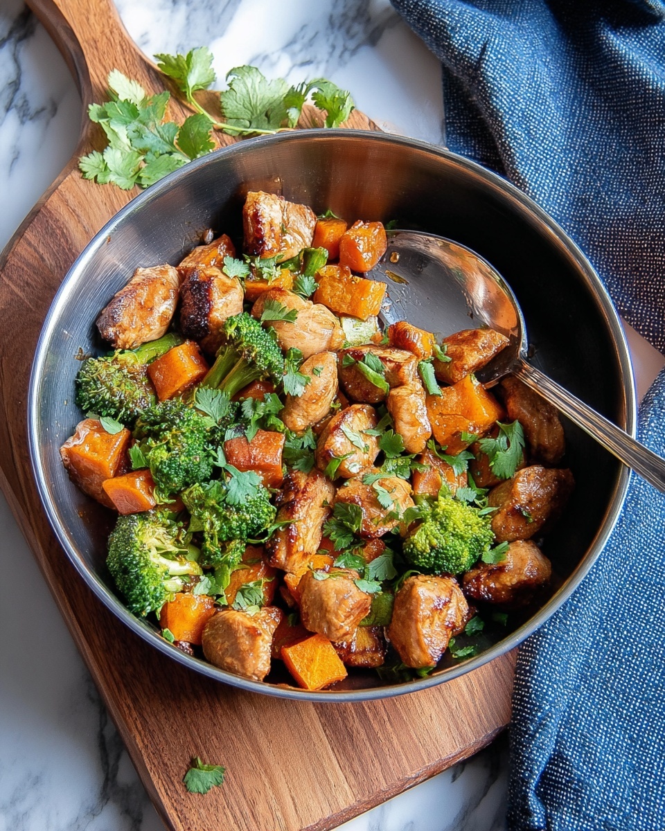One-Pan Honey BBQ Chicken & Sweet Potatoes Recipe - Recipe Image