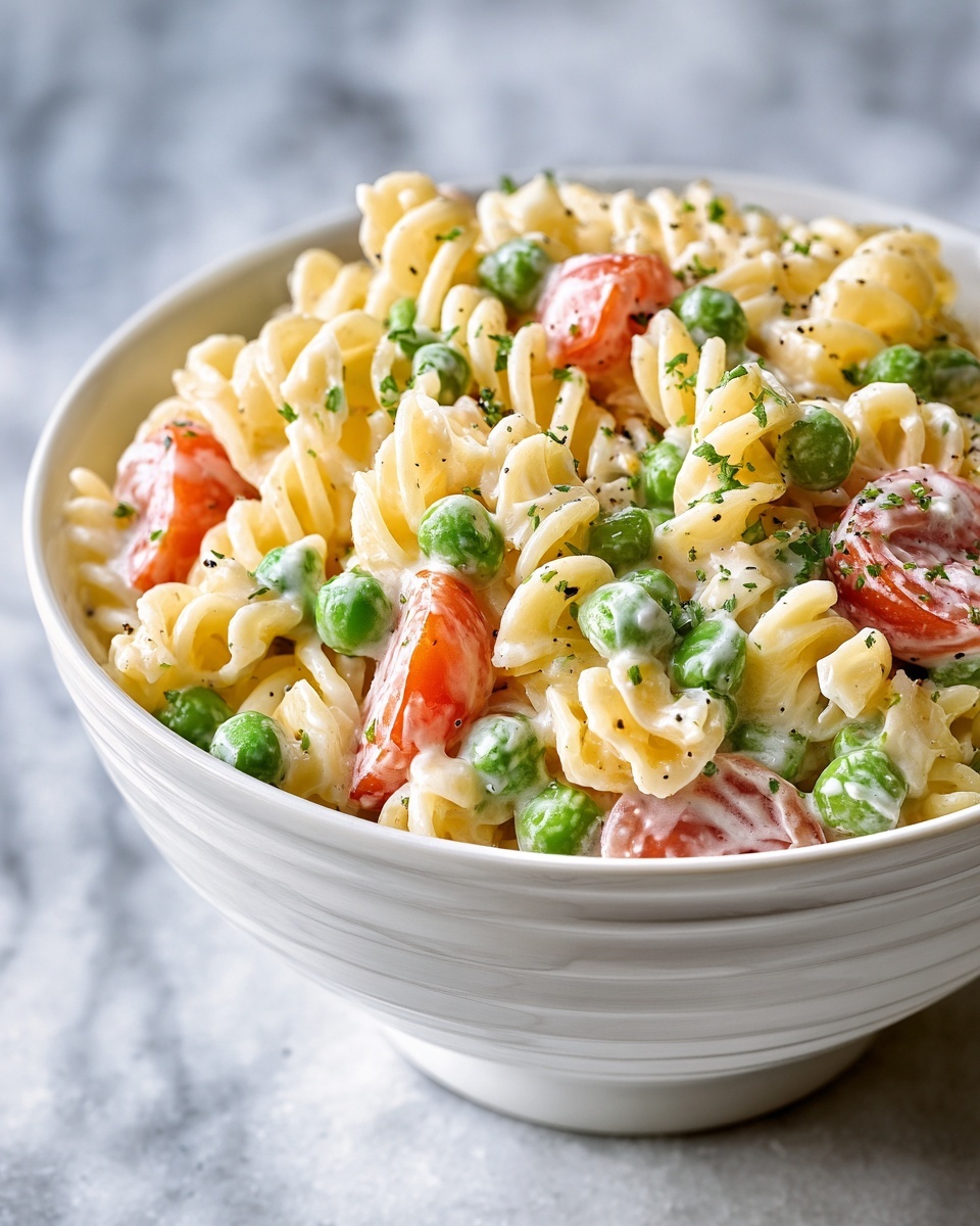 Creamy Pasta Salad with Fresh Vegetables Recipe - Recipe Image