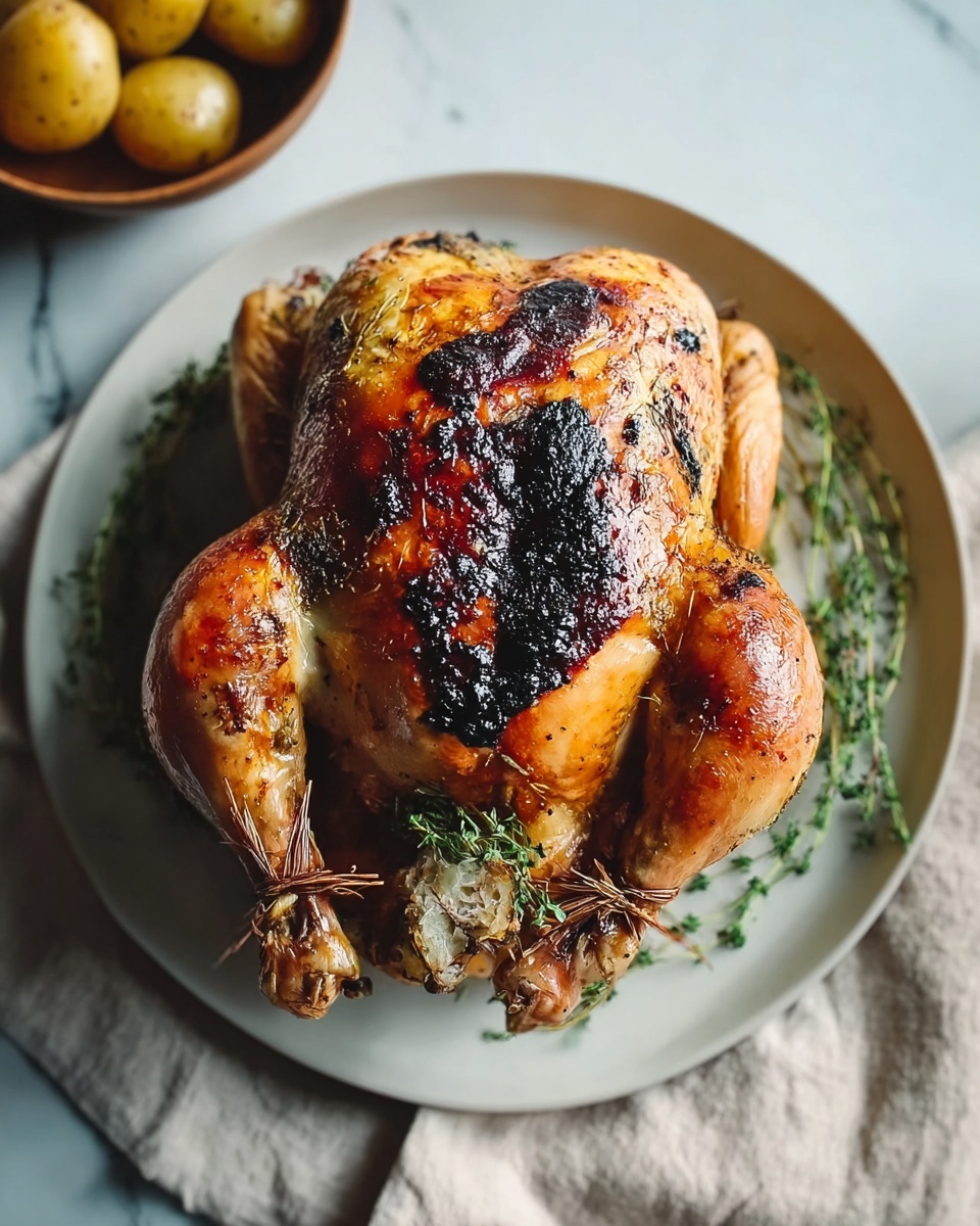 Roast Tarragon Chicken with Crispy Skin Recipe - Recipe Image