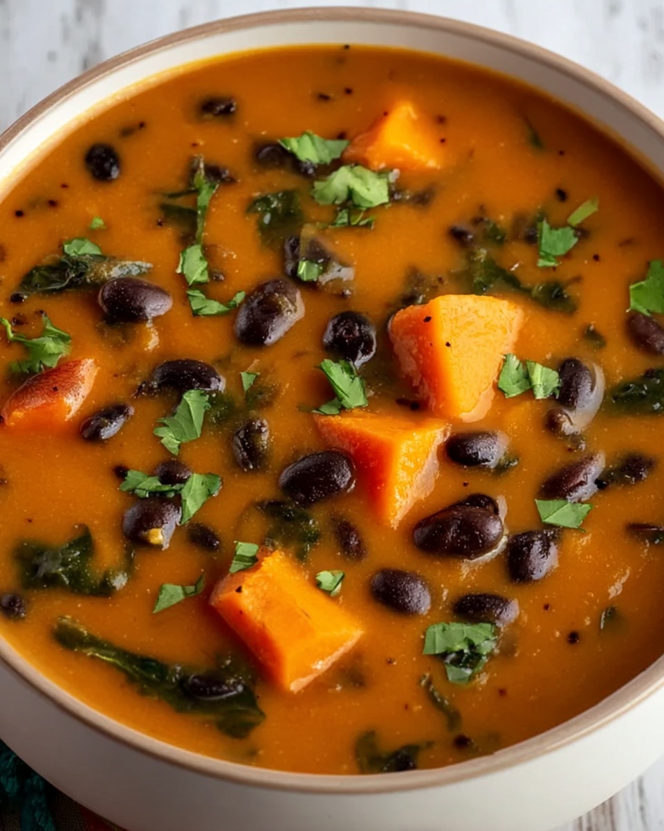 Roasted Sweet Potato and Black Bean Soup Recipe - Recipe Image