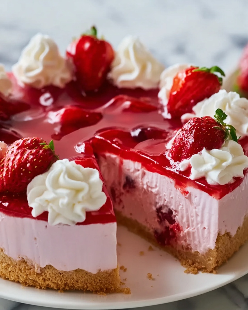 Strawberry Jello Pie Recipe - Recipe Image