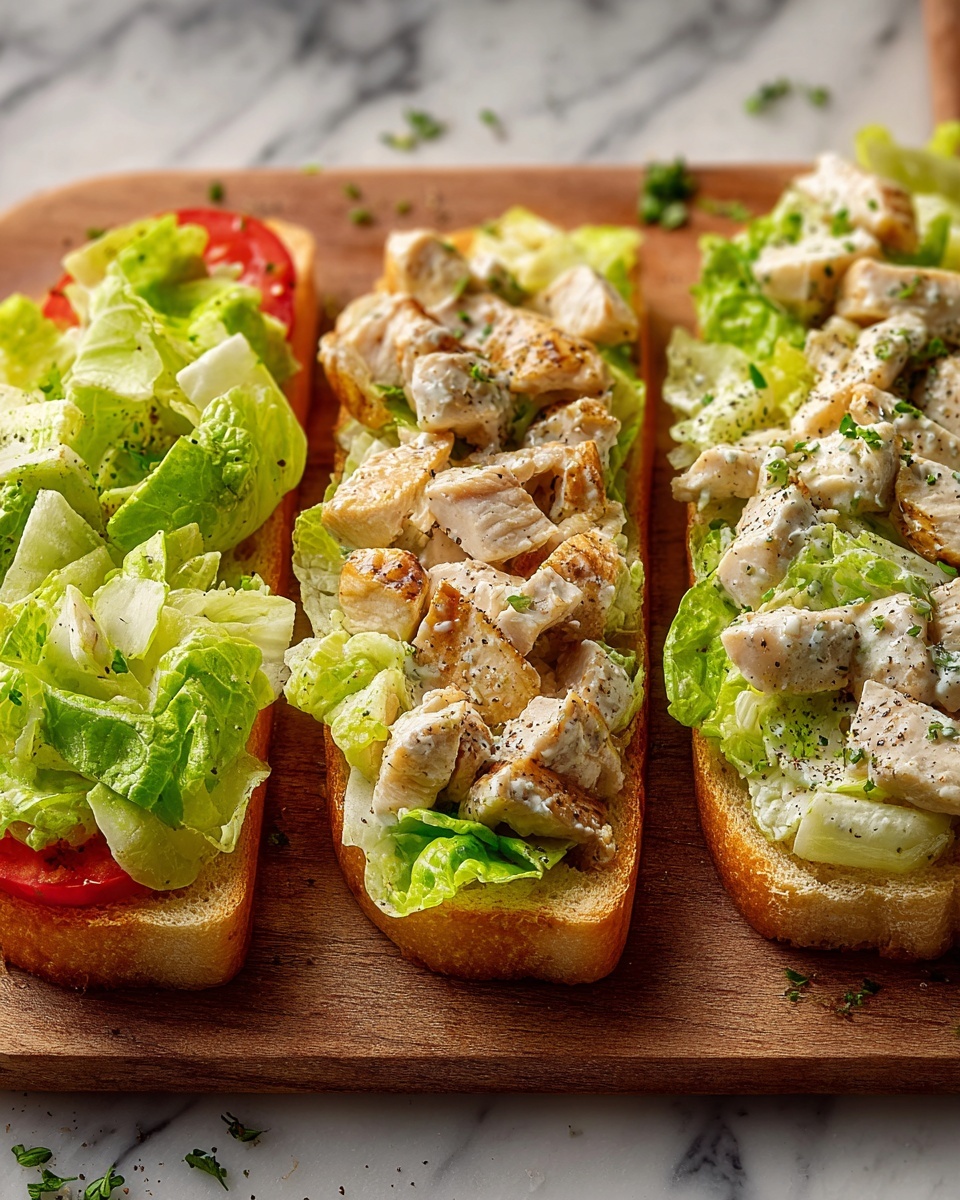 Chopped Chicken Caesar Salad Sandwiches Recipe - Recipe Image