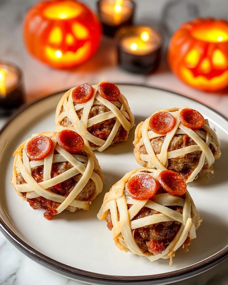 Halloween Mummy Meatballs Recipe - Recipe Image