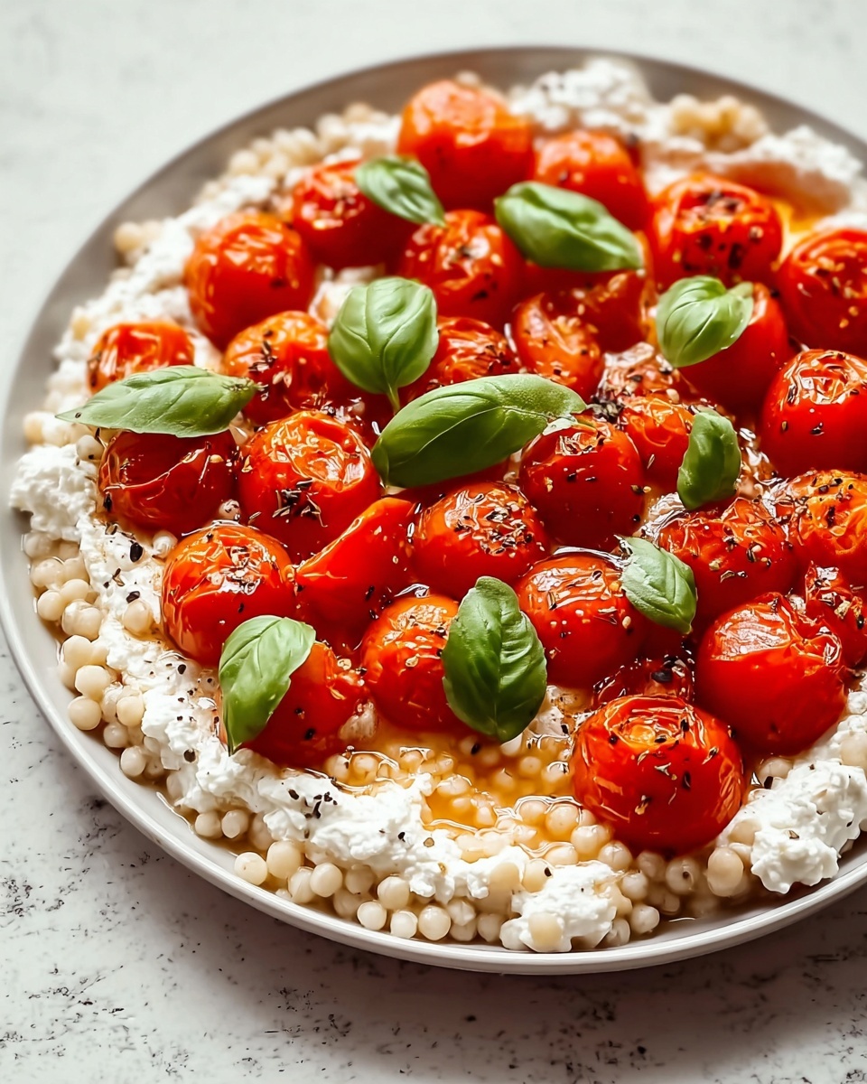 Roasted Tomato & Stracciatella Acini di Pepe Recipe - Recipe Image
