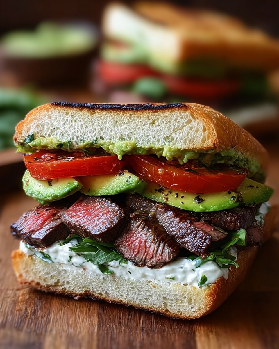 Grilled Steak & Avocado Sandwich Recipe - Recipe Image