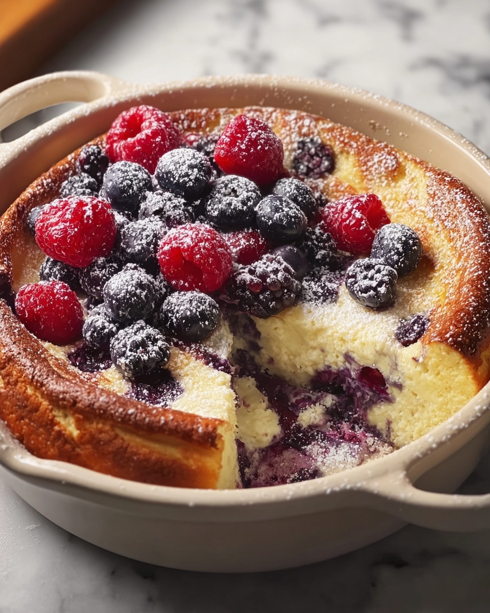 Berries & Cream Stuffed French Toast Casserole Recipe - Recipe Image