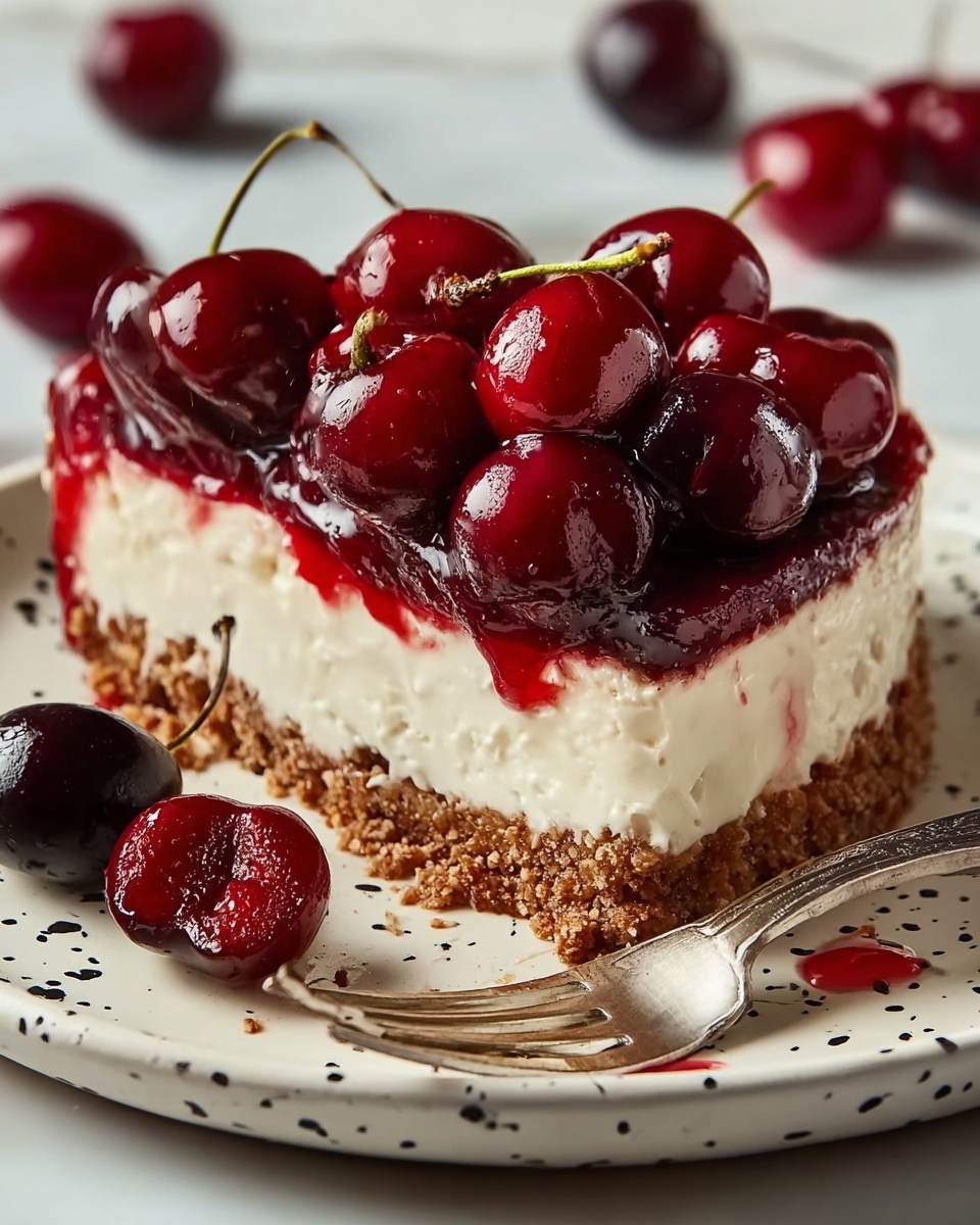 Easiest No-Bake Cherry Cheesecake: A Delightful Treat Recipe - Recipe Image