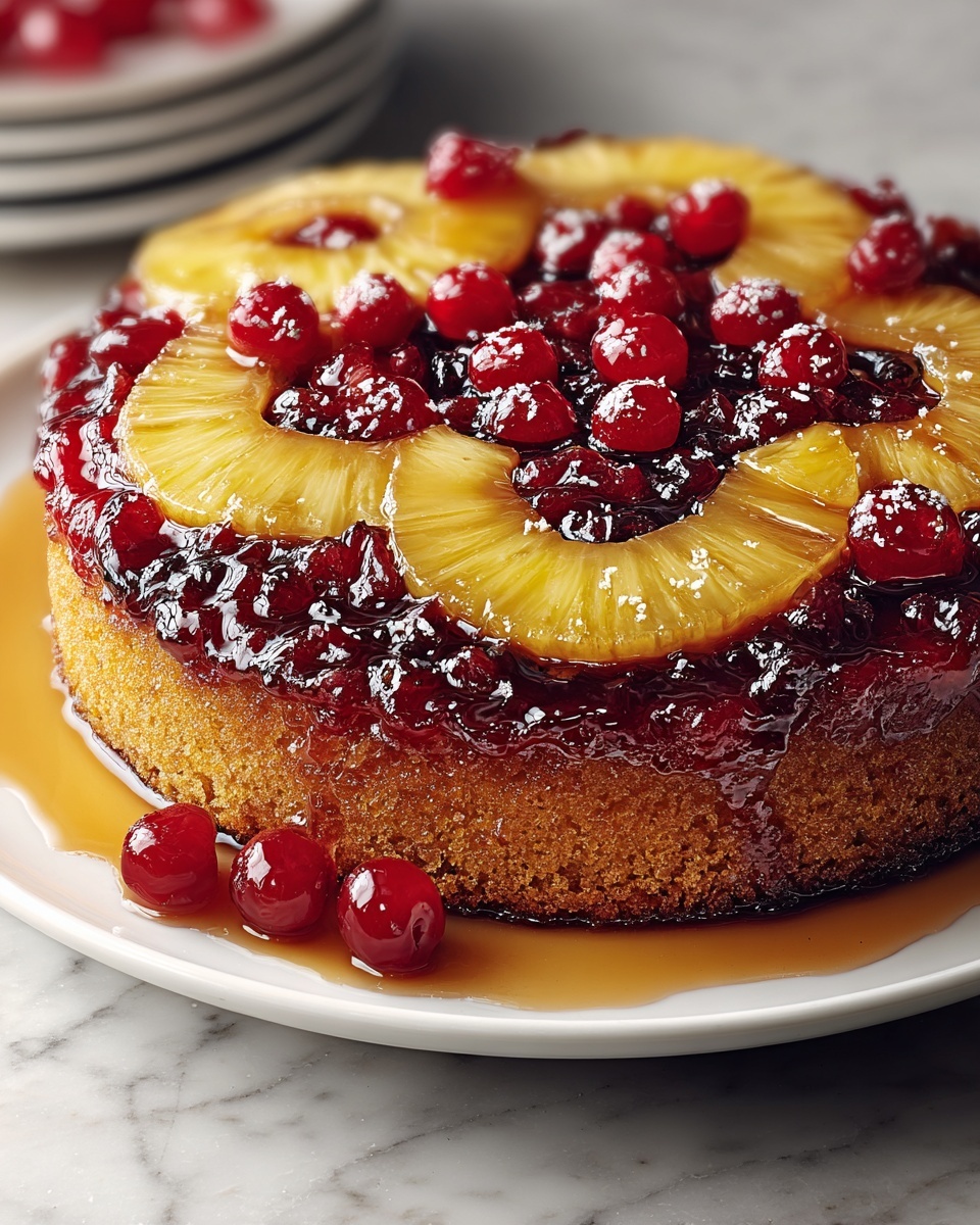 Cranberry Pineapple Upside-Down Cake Recipe - Recipe Image