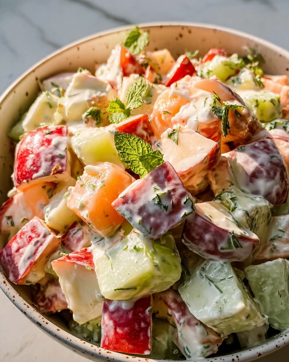 Creamy Honeycrisp Apple Salad with Cranberries and Pecans Recipe - Recipe Image